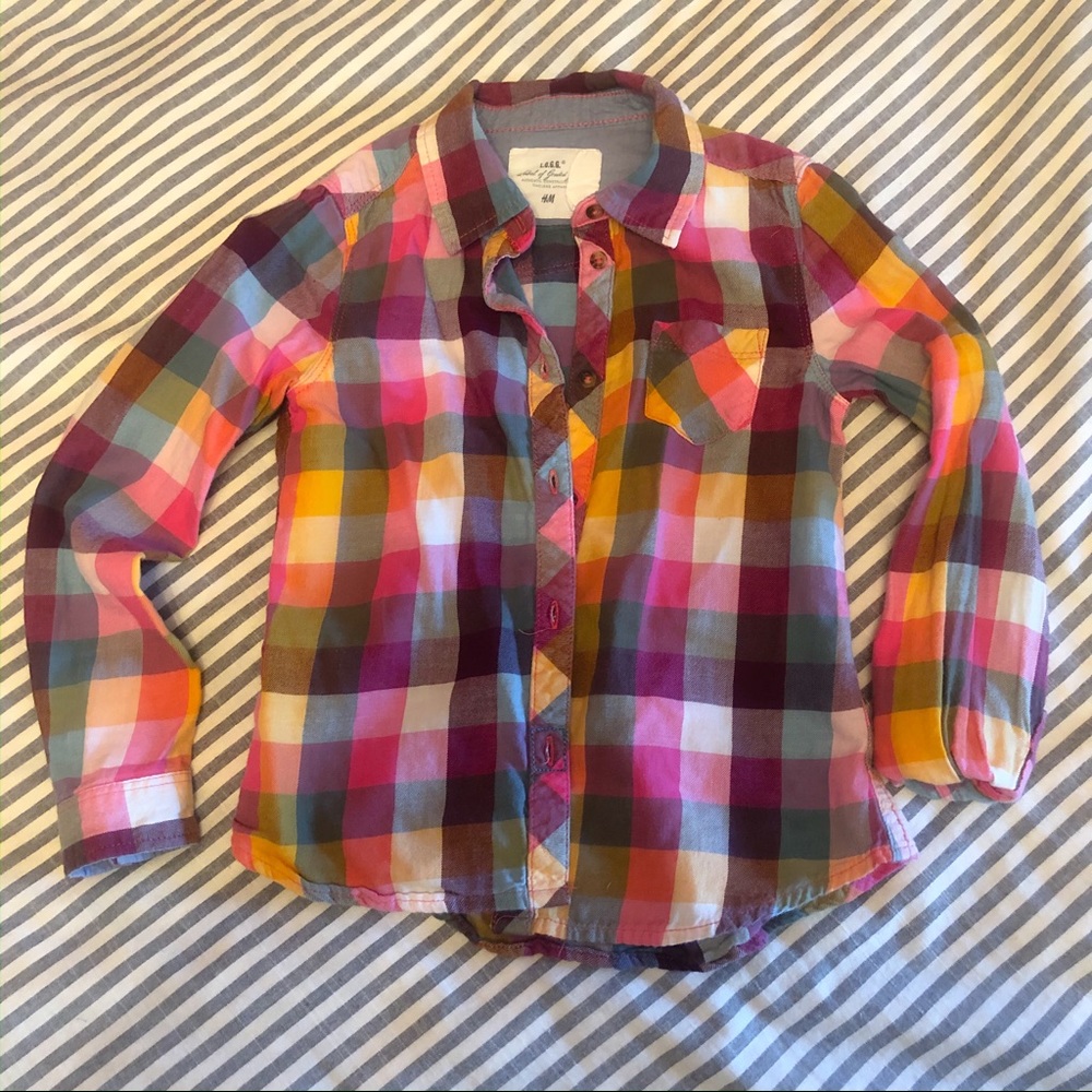 H&M plaid flannel button down